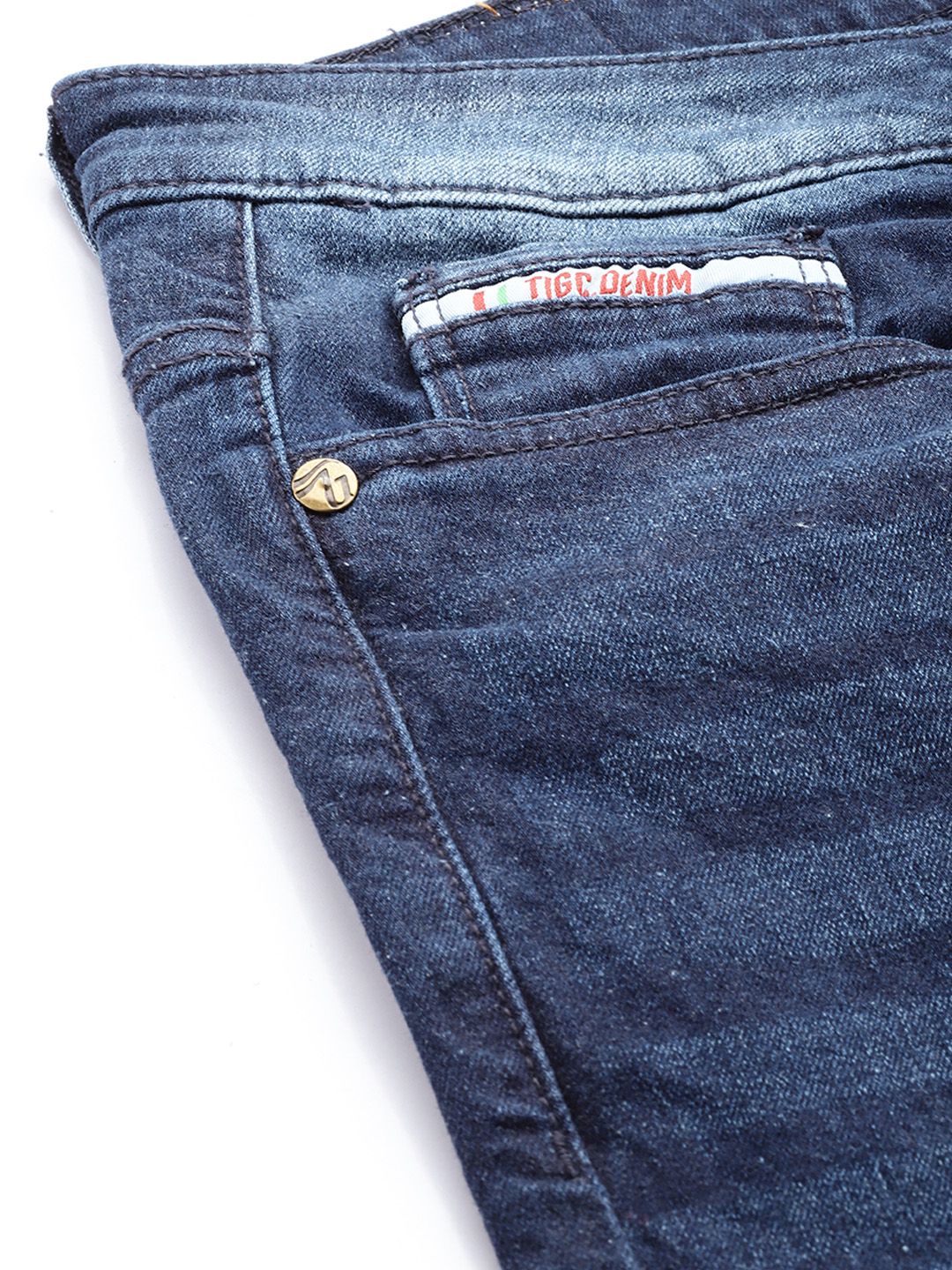 The Indian Garage Co Men Bootcut Light Fade Stretchable Jeans