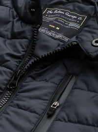 The Indian Garage Co Men Zip-Front Puffer Jacket with Zipper Pockets