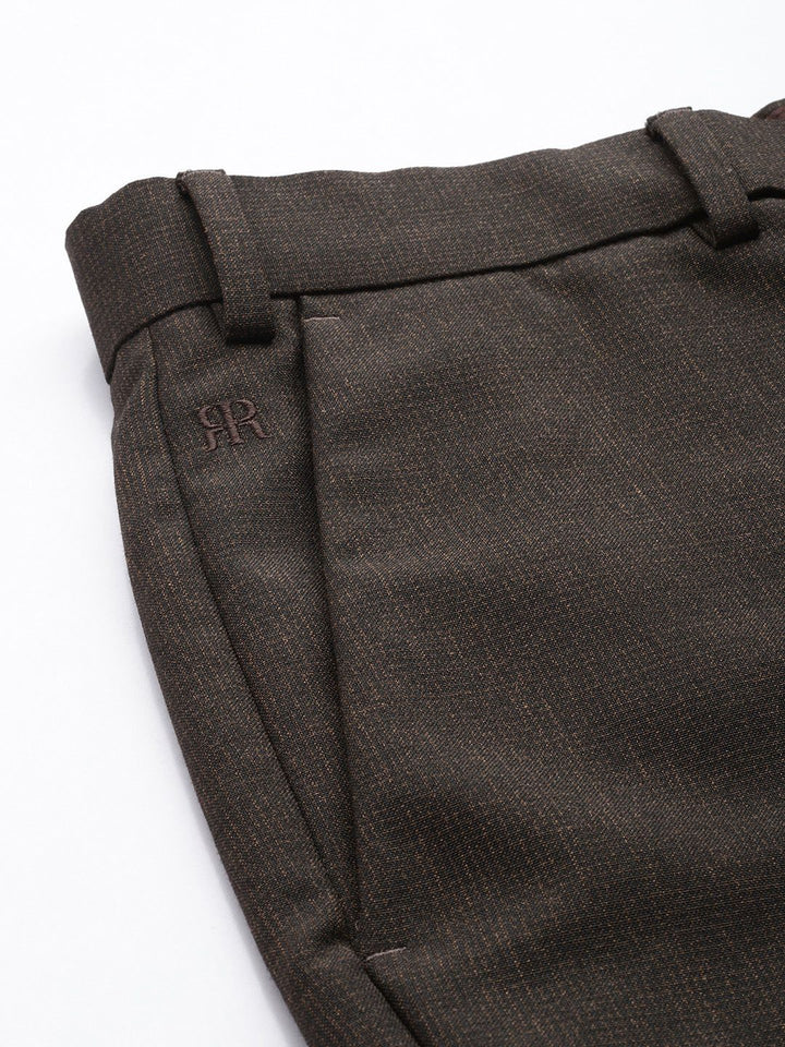 Raymond Men Textured Slim Fit Formal Trousers