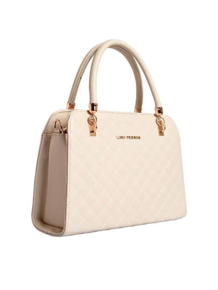 Lino Perros Off-White Quilted Handheld Bag