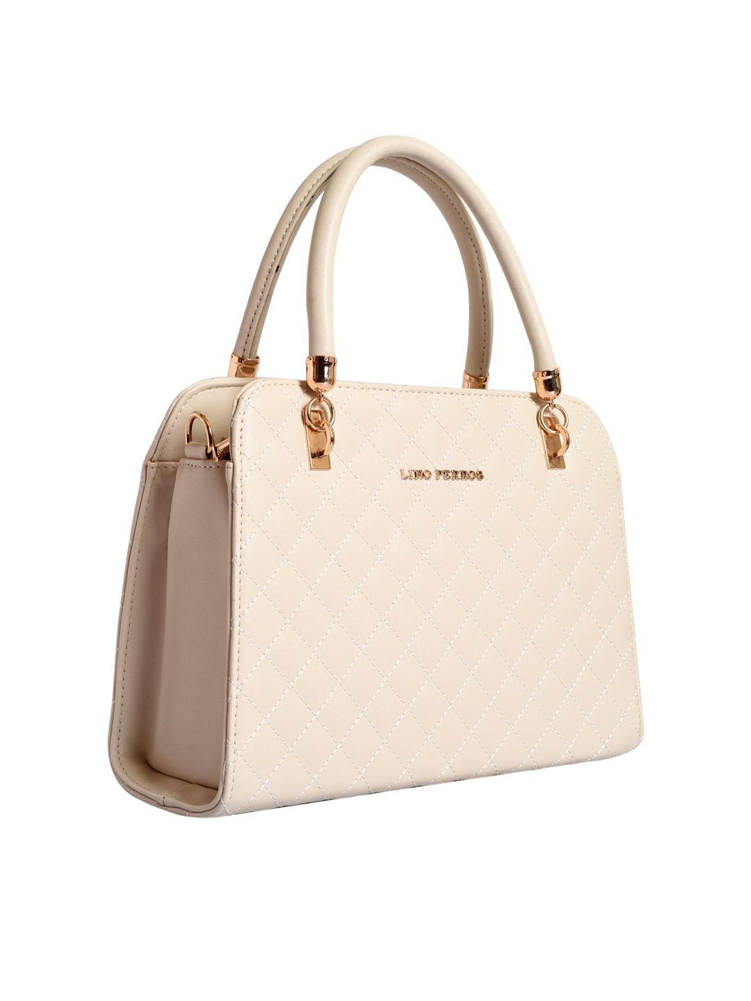 Lino Perros Off-White Quilted Handheld Bag