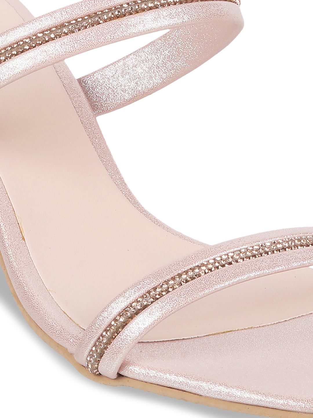 Metro Embellished Open Toe Block Heels
