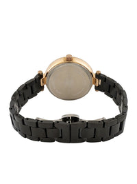 Sambungan Perancis Wanita Dail Hiasan & Tali Keluli Tahan Karat Analog Watch FCM01BM