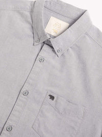 THE BEAR HOUSE Slim Fit Button Down Collar Chest Pocket Pure Cotton Casual Shirt