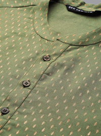 See Designs Ethnic Motifs Printed Mandarin Collar Straight Pure Cotton Kurta