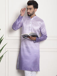 SOJANYA Rekaan Tenunan Kolar Mandarin Silk Cotton Kurta