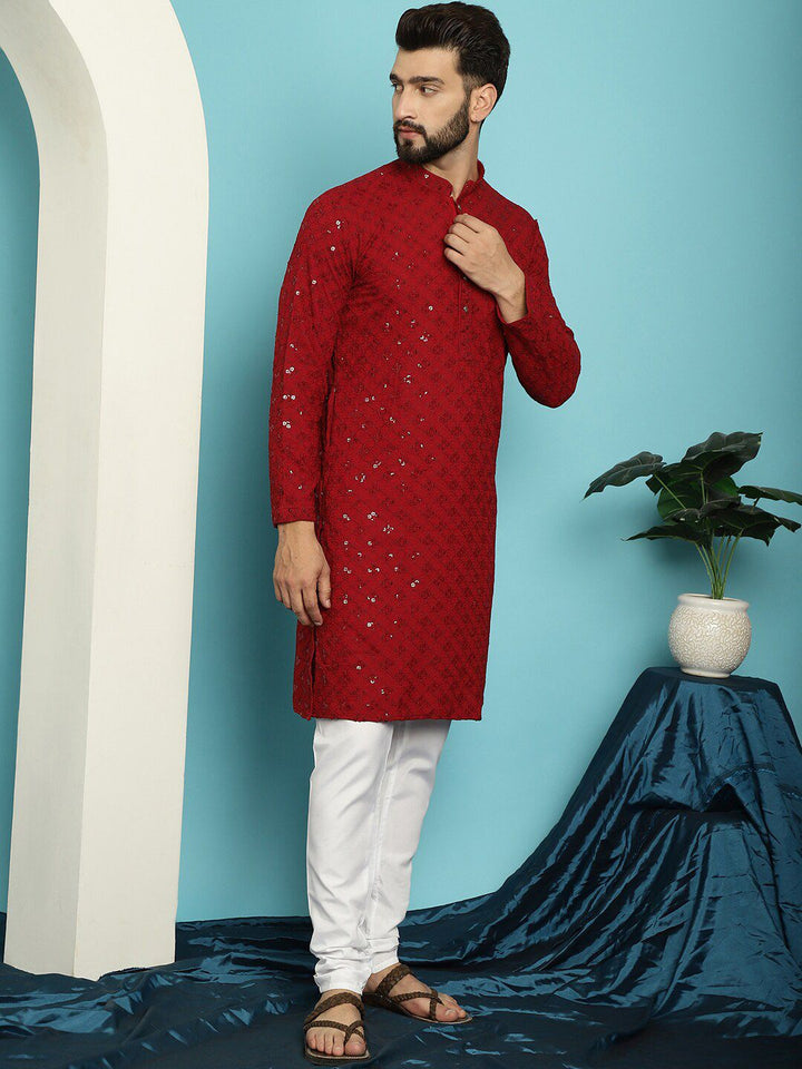 SOJANYA Kurta Kapas Tulen Bersulam Labuci Dengan Churidar