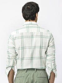 RARE RABBIT Men Solan Slim Fit Tartan Checked Cotton Shirt