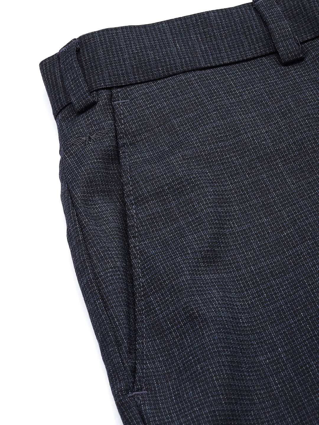 Park Avenue Men Checked Formal Trousers
