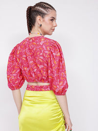 DressBerry Blooming With Confidence Cut-Out Crop Top