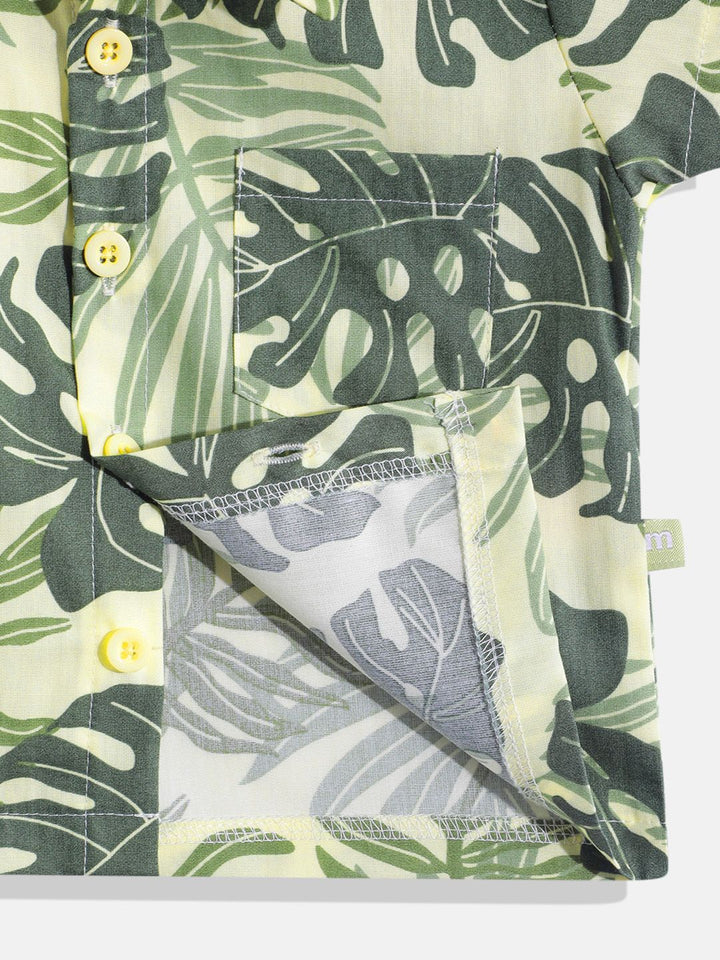 Moms Love Infant Boys Tropical Print Pure Cotton Shirt