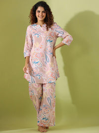 SANSKRUTIHOMES Ethnic Motifs Printed Pure Cotton Night suit