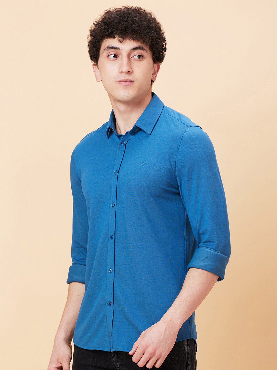 Being Human Spread Collar Slim Fit Casual Shirt