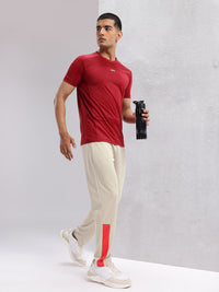 HRX by Hrithik Roshan Men Mid-Rise Rapid-Dry Running Track Pants with Side Taping Detail