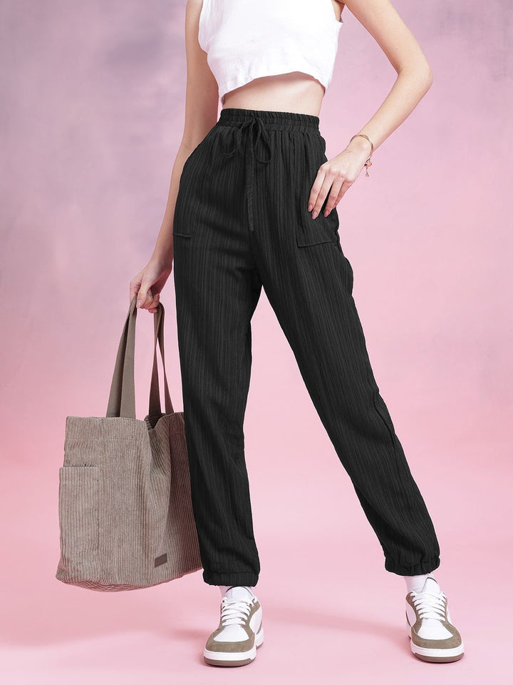 DressBerry Women Textured Joggers