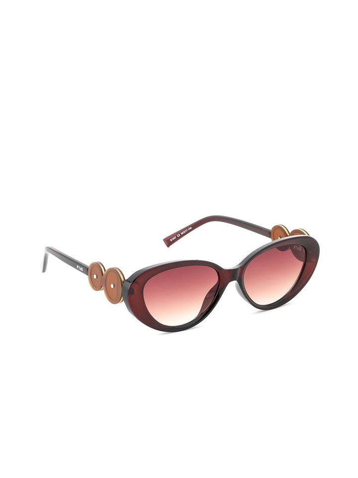 IRUS by IDEE Women Oval Sunglasses with UV Protected Lens IRS1347C2SG