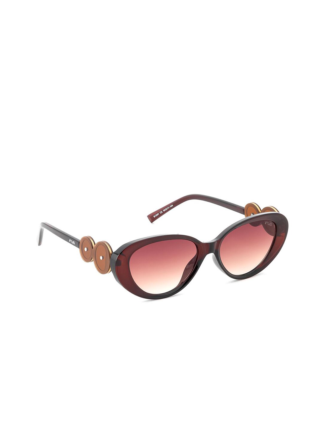 IRUS by IDEE Women Oval Sunglasses with UV Protected Lens IRS1347C2SG