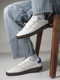 RARE RABBIT Men Perforations Round Toe Leather Sneakers