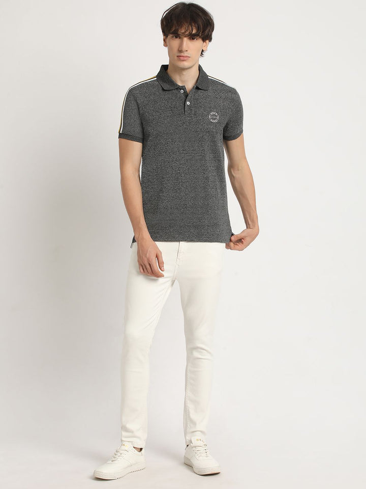 THE BEAR HOUSE Slim Fit Polo Collar T-shirt
