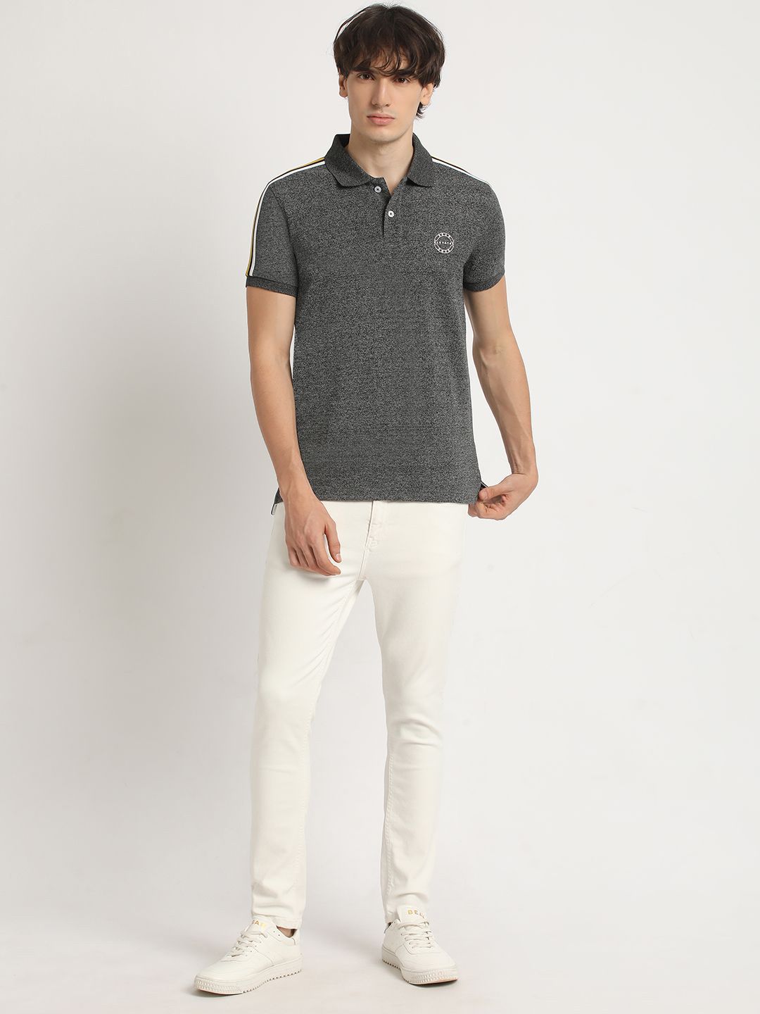 THE BEAR HOUSE Slim Fit Polo Collar T-shirt
