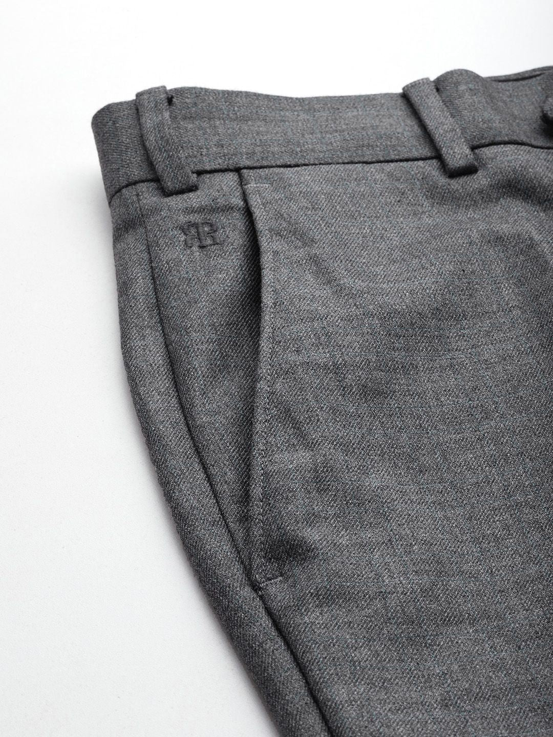 Raymond Men Textured Slim Fit Trousers