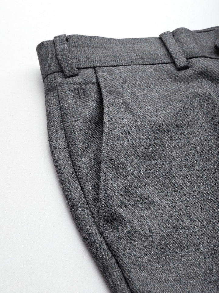 Raymond Men Textured Slim Fit Trousers