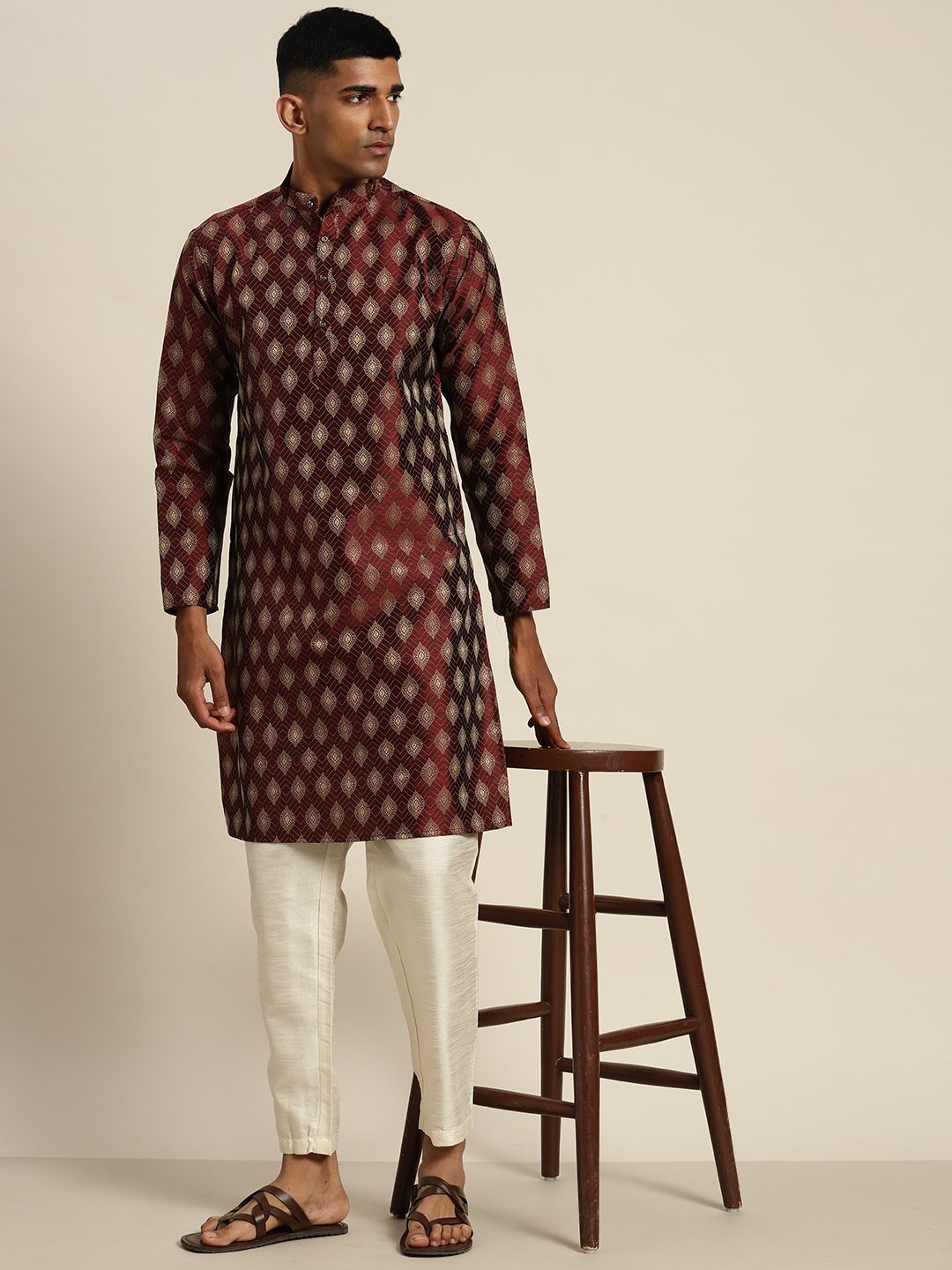 SOJANYA Kurta Katun Sutera Motif Etnik