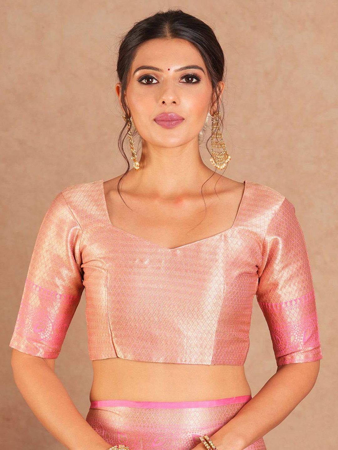 Saree mall Ethnic Motifs Zari Sungudi Sarees