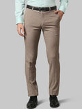 Raymond Men Brown Solid Slim Fit Formal Trousers