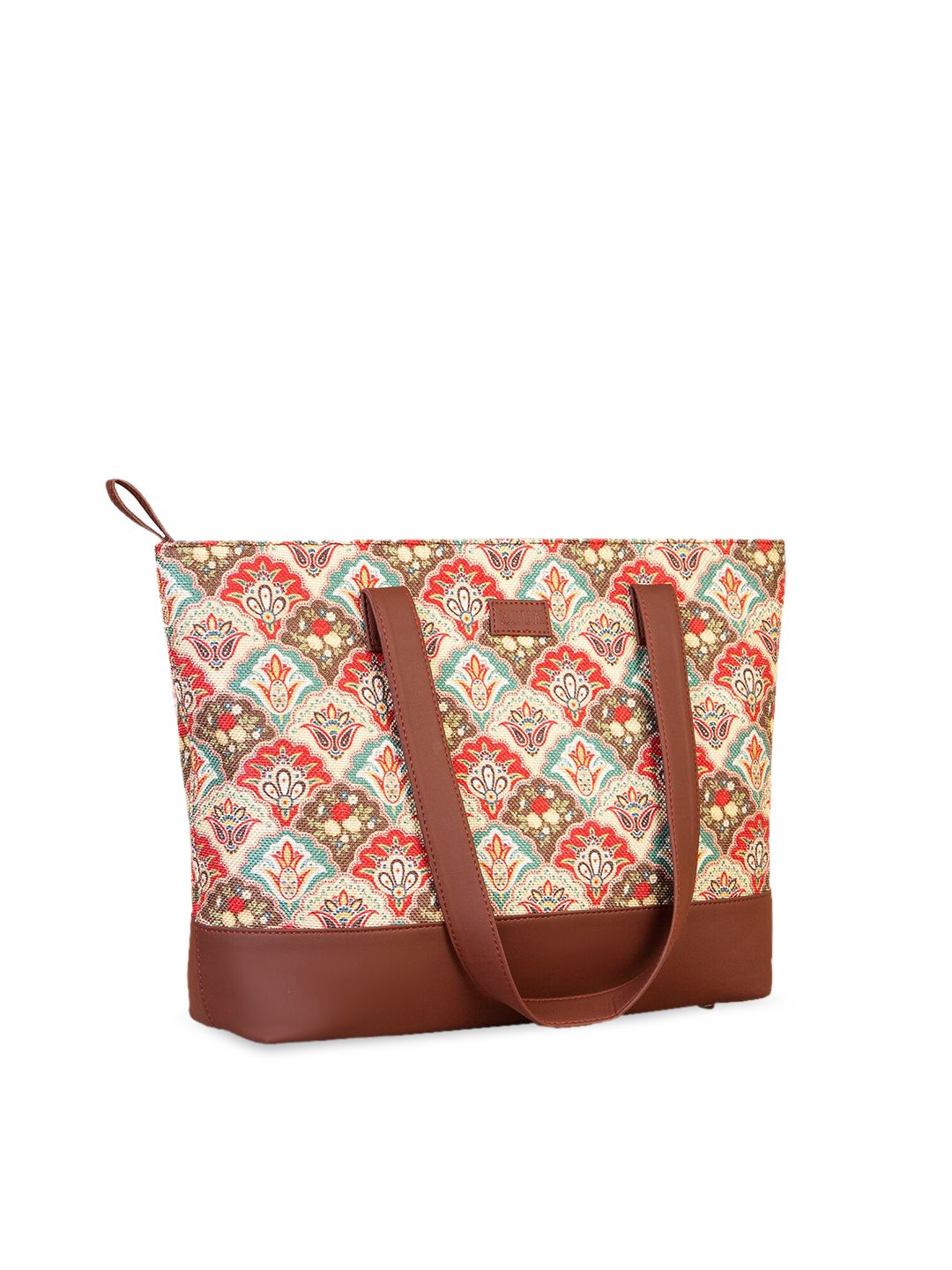 ZOUK Multicoloured Printed Shopper Tote Bag