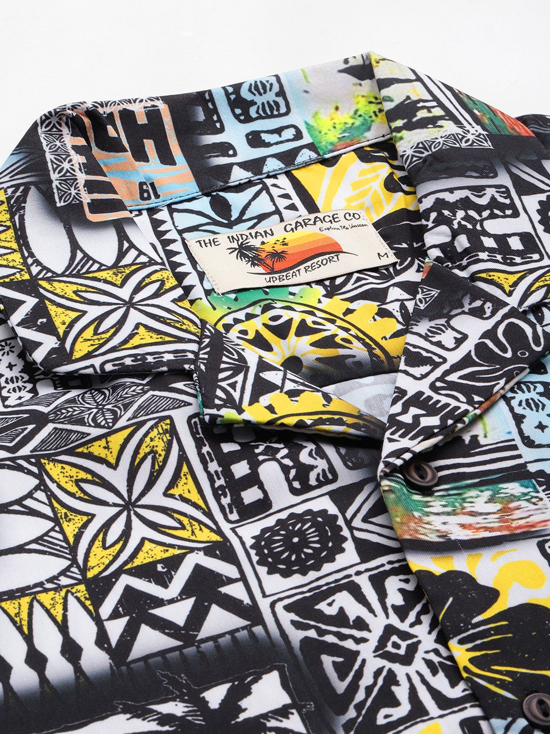 The Indian Garage Co Men Tropical Printed Short with Shirt