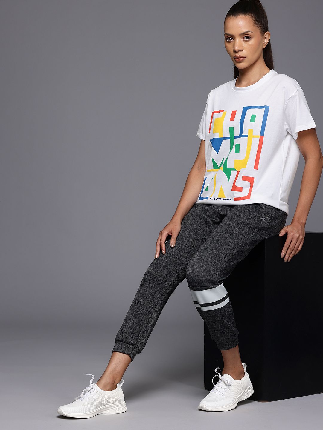 HRX by Hrithik Roshan Women Printed Relaxed Fit T-shirt
