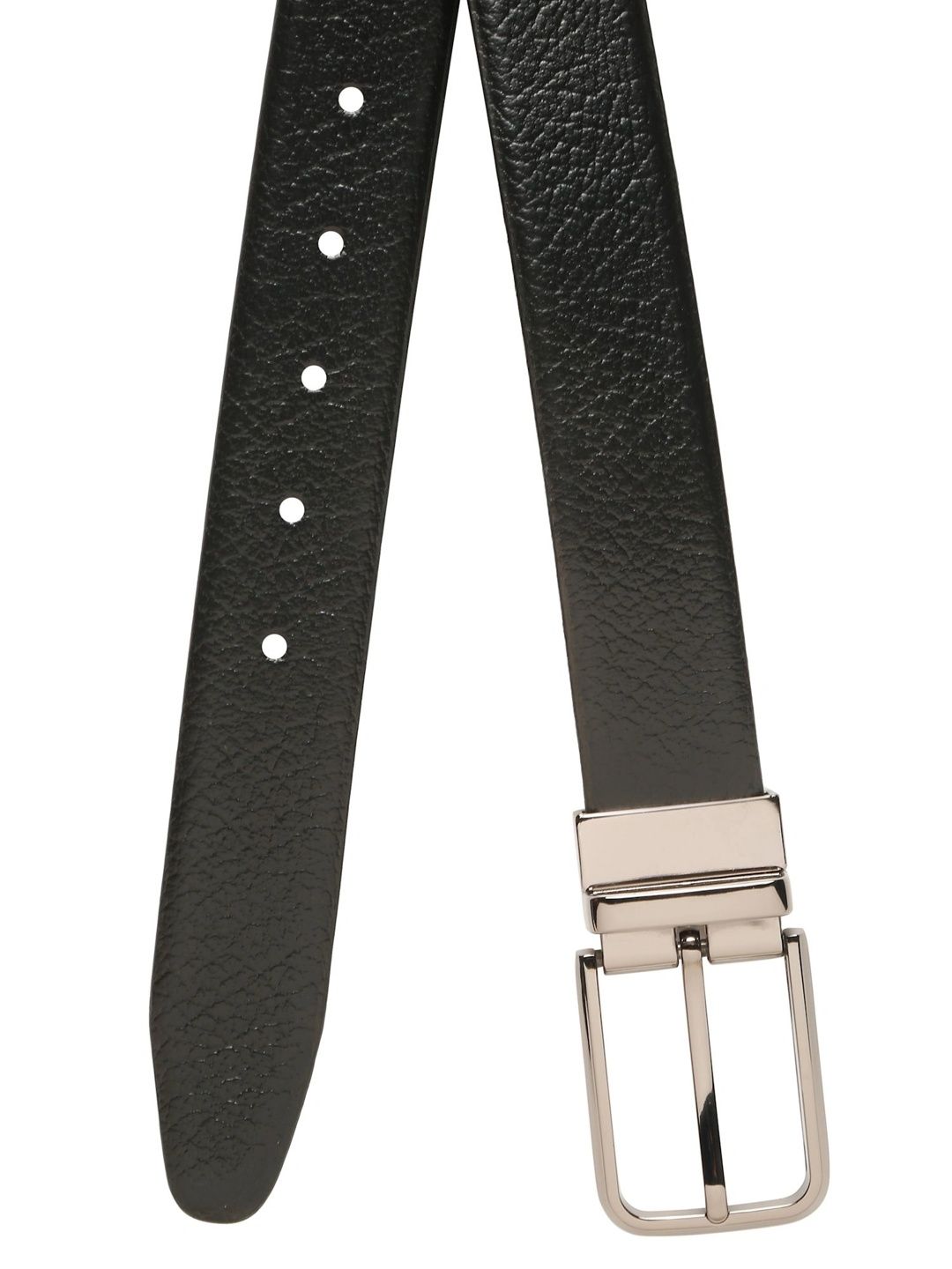 Teakwood Leathers Men Textured Leather Reversible Belt