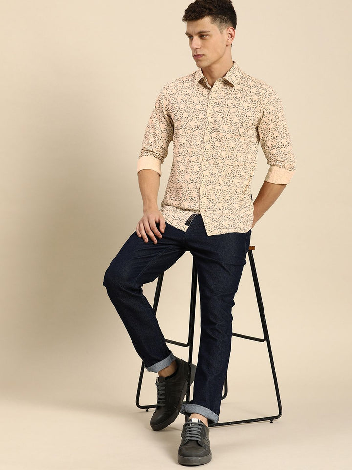 Being Human Pure Cotton Floral Printed Casual Shirt
