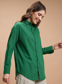 Tokyo Talkies Spread Collar Cotton Casual Shirt