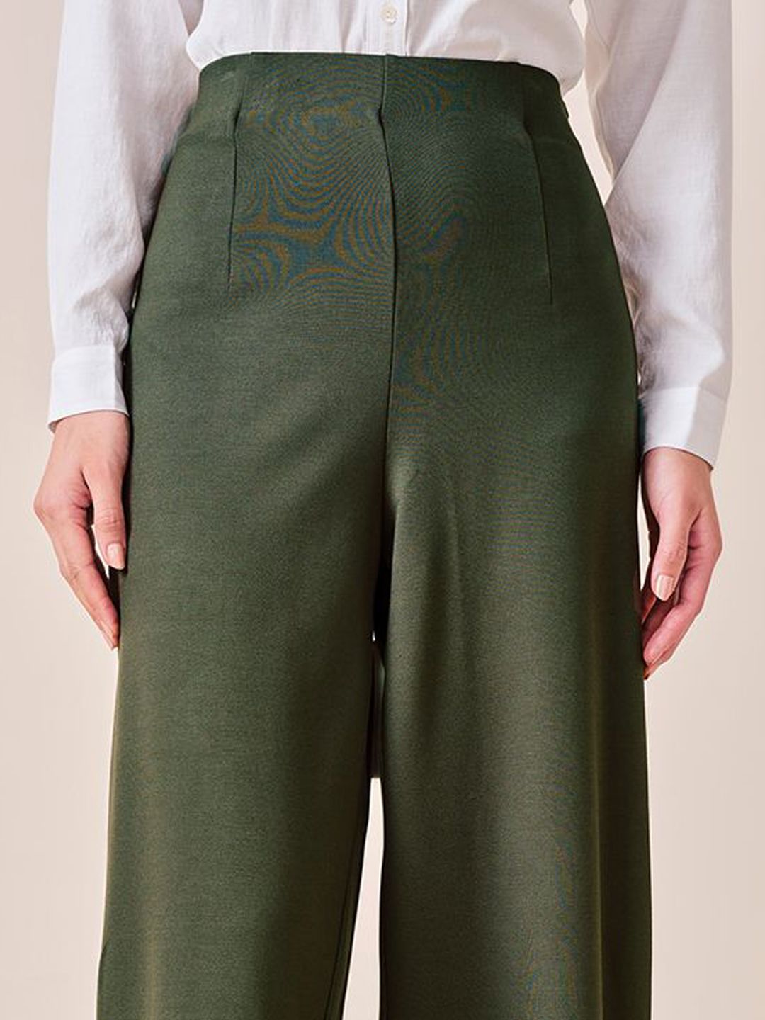 AND Women Loose Fit High-Rise Pleated Trousers