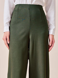 AND Women Loose Fit High-Rise Pleated Trousers