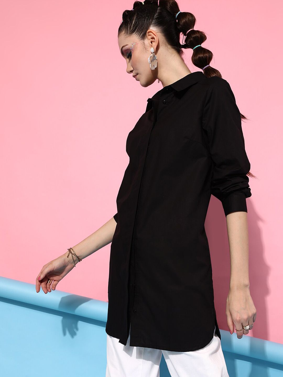 STREET 9 Women Black Casual Shirt
