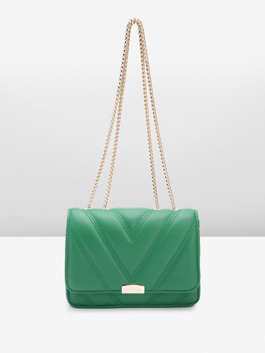 Lino Perros Textured Structured Sling Bag with Quilted Detail