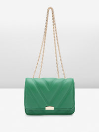 Lino Perros Textured Structured Sling Bag with Quilted Detail