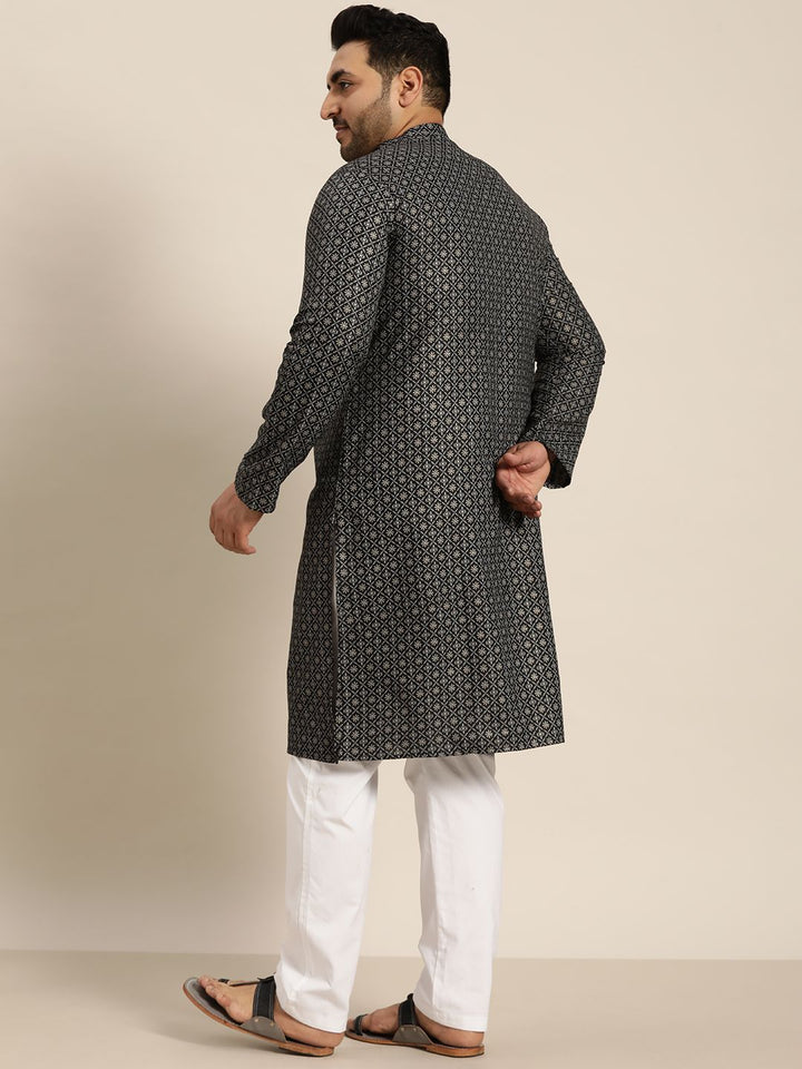 SOJANYA PLUS Men Plus Size Ethnic Motifs Printed Kurta