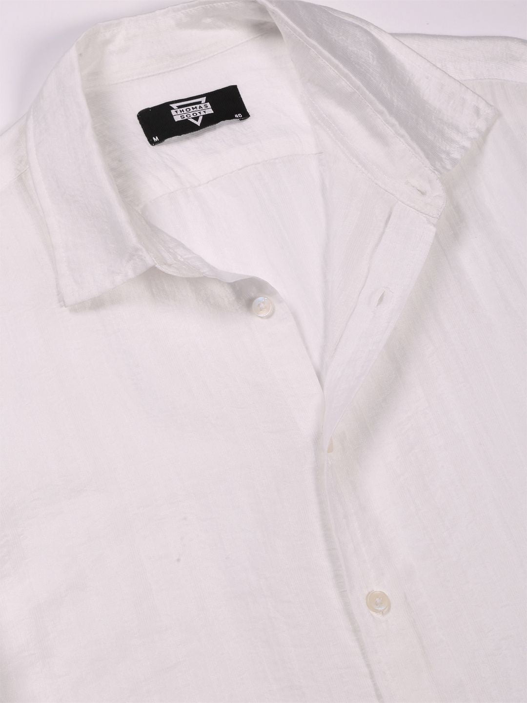 Thomas Scott Men Classic Slim Fit Opaque Casual Shirt