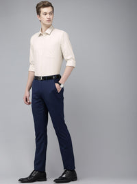 Park Avenue Self Design Slim Fit Textured Formal Shirt