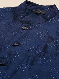 SOJANYA Mandarin Collar Regular Kurta With Churidar & Nehru Jacket