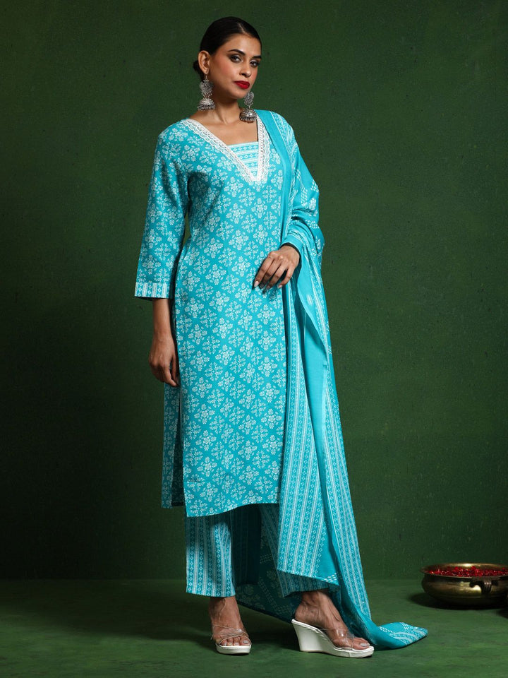 Varanga Women Printed Regular Kurta with Trousers & With Dupatta