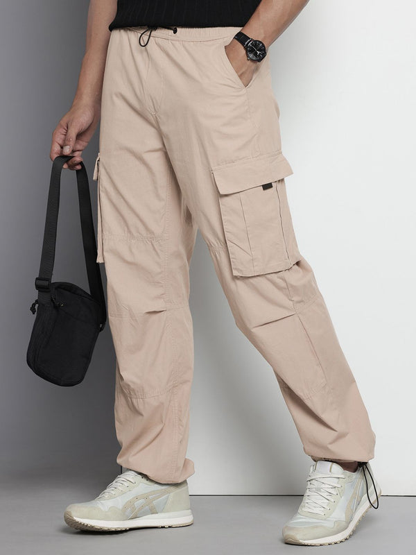 The Indian Garage Co Men Pure Cotton Relaxed Fit Joggers