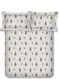 BOMBAY DYEING Cardinal Green Floral Printed Cotton 120 TC Queen Bedsheet Set 2.54 x 2.24m
