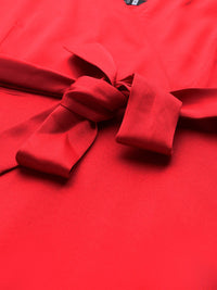 STREET 9 Women Red Solid Maxi Dress