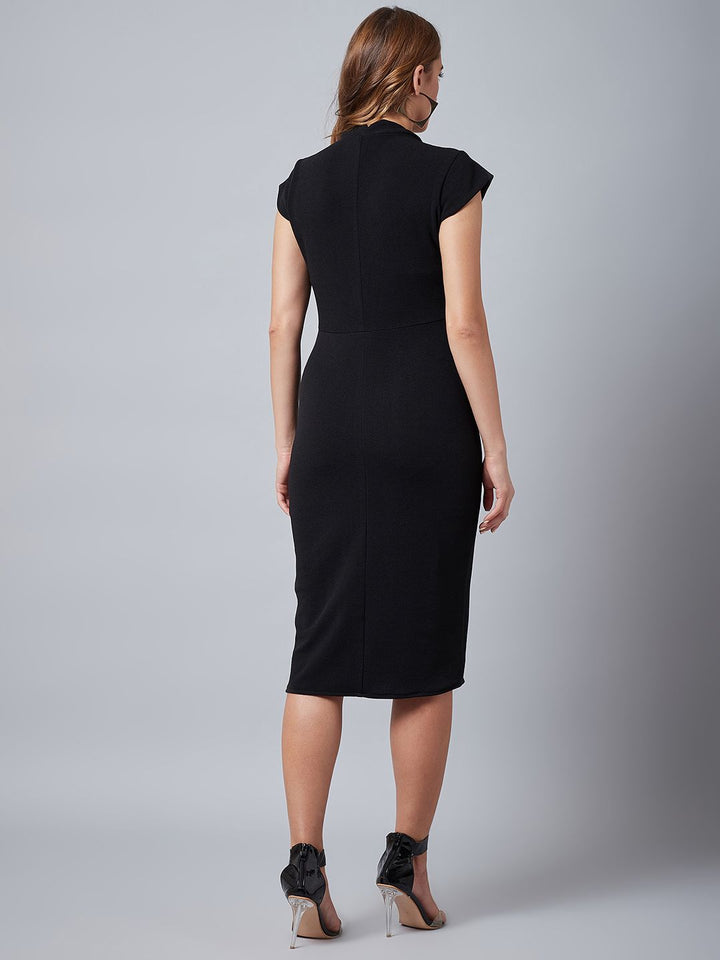Athena Women Black Solid Sheath Dress