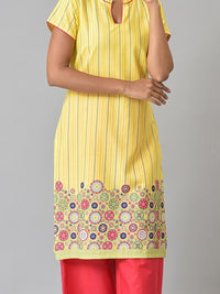 Aurelia Women Printed Rayon Kurta Set with Palazzos